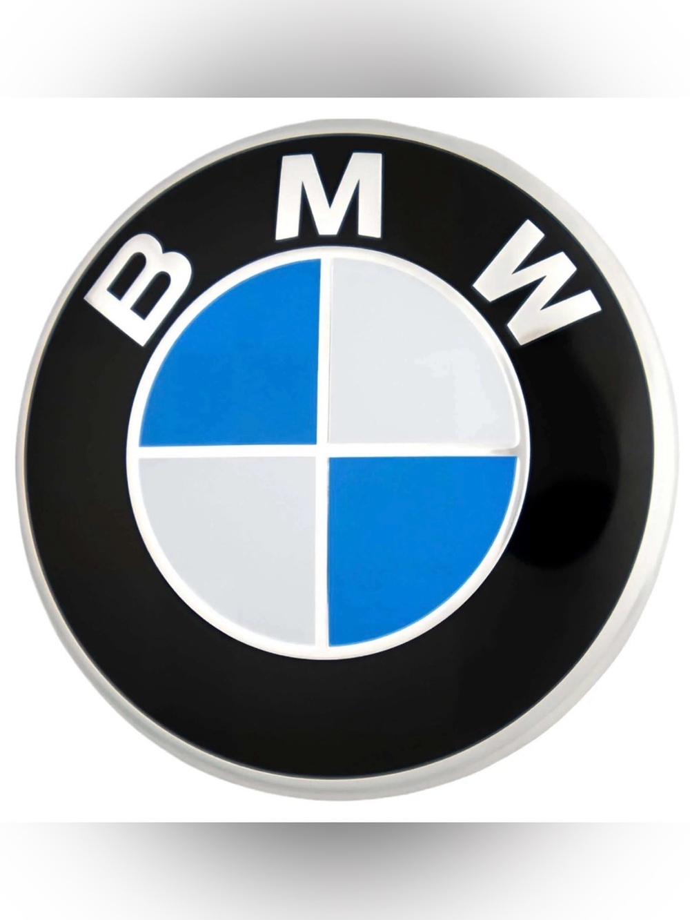 BMW Black, Blue, White Round Car Hood Ornament